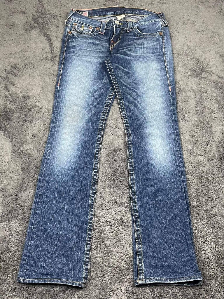 True Religion Flared Low Waist Jeans Size M *NEW*