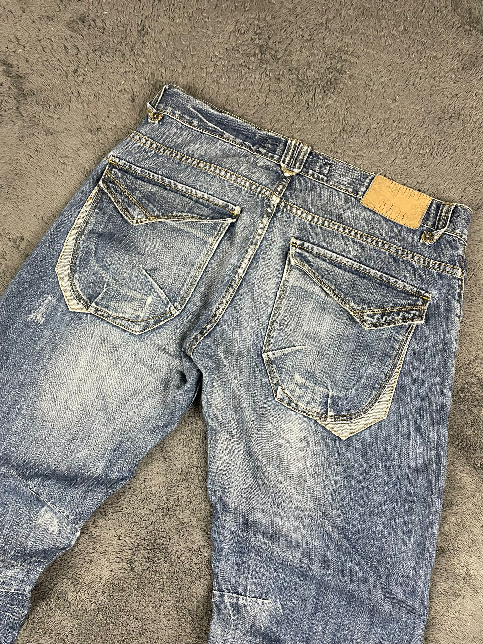 Japanese Baggy Jeans Fishbone Size L